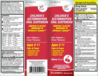 Image Of Label (Children Pain Reliever   Cherry)